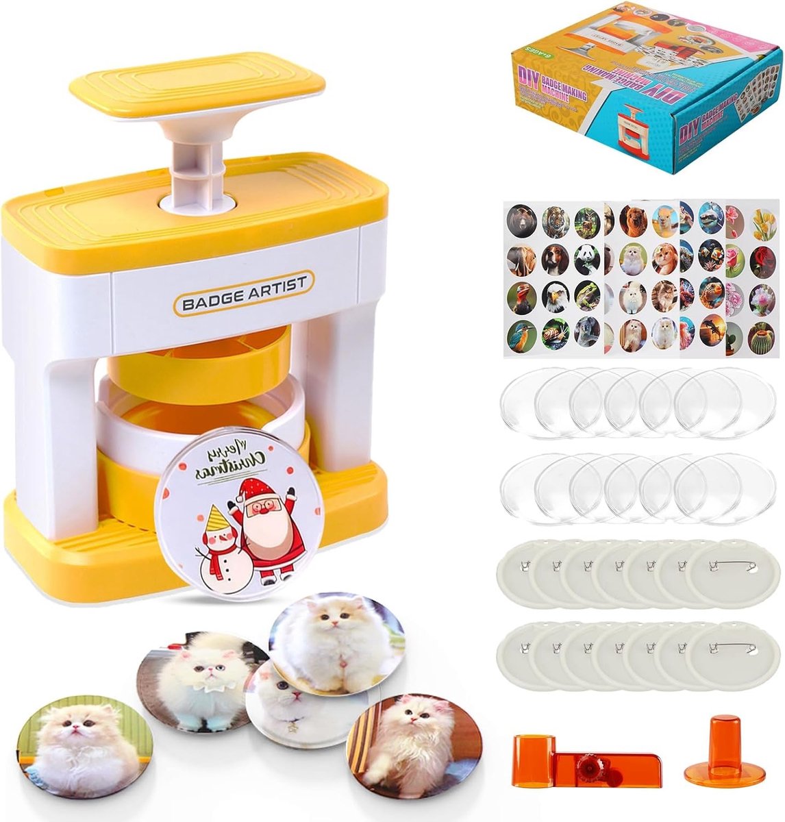 Badge Maker 55mm - Complete set - 48 badges maken - Creatief plezier voor kinderen - ShopVlot