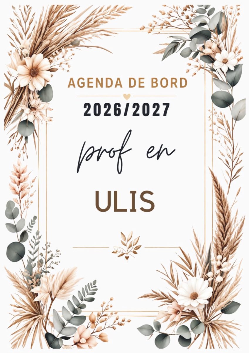 Agenda de Bord Professeur A4 - 2026/2027 - 18 Klassen - Planificateur Semainier voor ULIS - ShopVlot