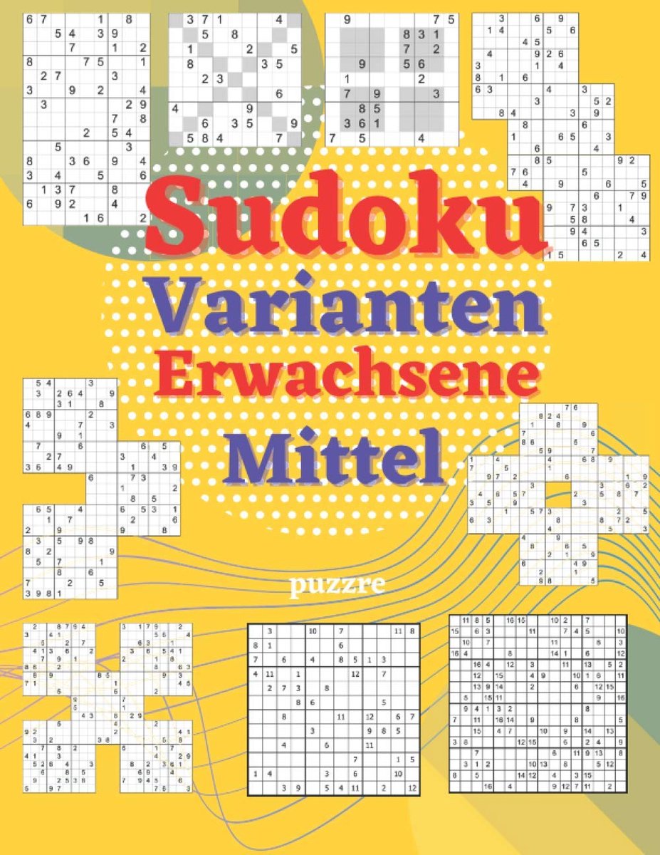 Sudoku varianten volwassenen middel - denksport irregulair - uitdagend en leuk - stimuleert je brein - ShopVlot