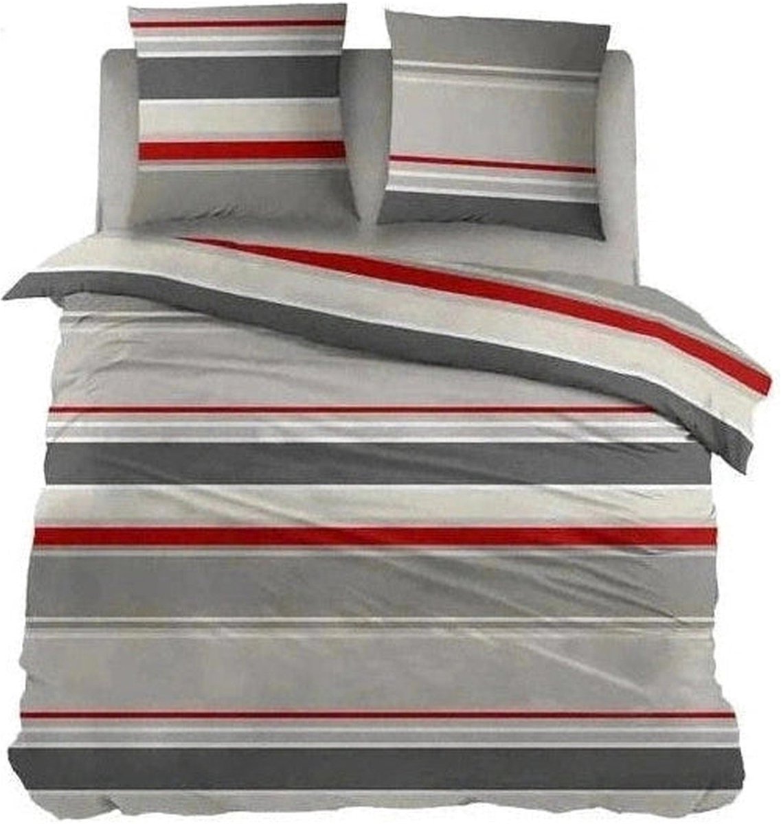 Sleepnight Dekbedovertrek Katoen Basha Rood - 240 x 200/220 cm + 2 kussenslopen - [Rood]