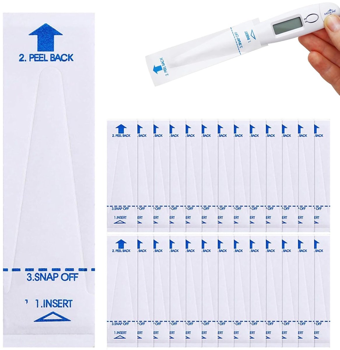 Hygienehoezen voor klinische thermometer - 100 stuks - wegwerp beschermhoezen - ShopVlot