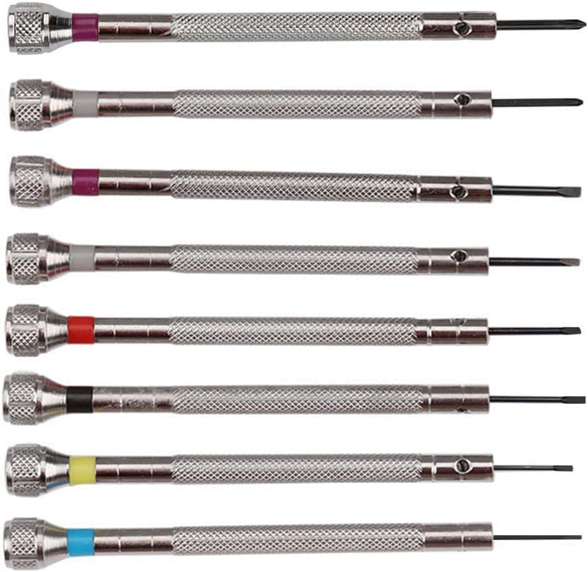 Precisieschroevendraaierset 8-delig - Kleine platte en Phillips - Perfect voor horloges en elektronica - ShopVlot