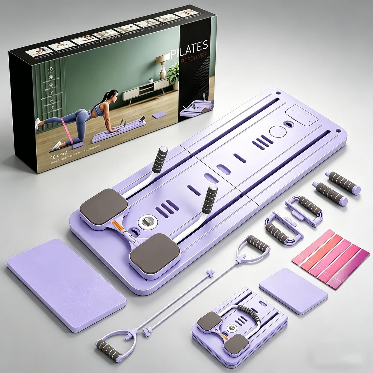 Pilates board multifunctioneel - opvouwbaar - met banden - full body training thuis - ShopVlot