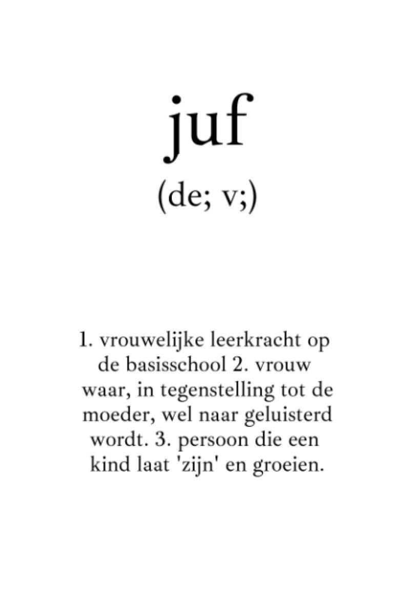 Notitieboek A5 - Dictionary stijl - Juffen geschenk - Ideaal voor juffen - ShopVlot