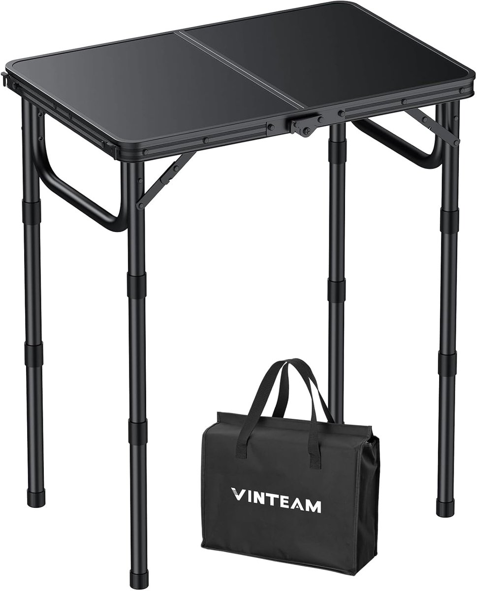 Vouwtafel 58 x 40 cm - Hoogte verstelbaar - Geschikt voor tuin of picknick - Handig en multifunctioneel - ShopVlot