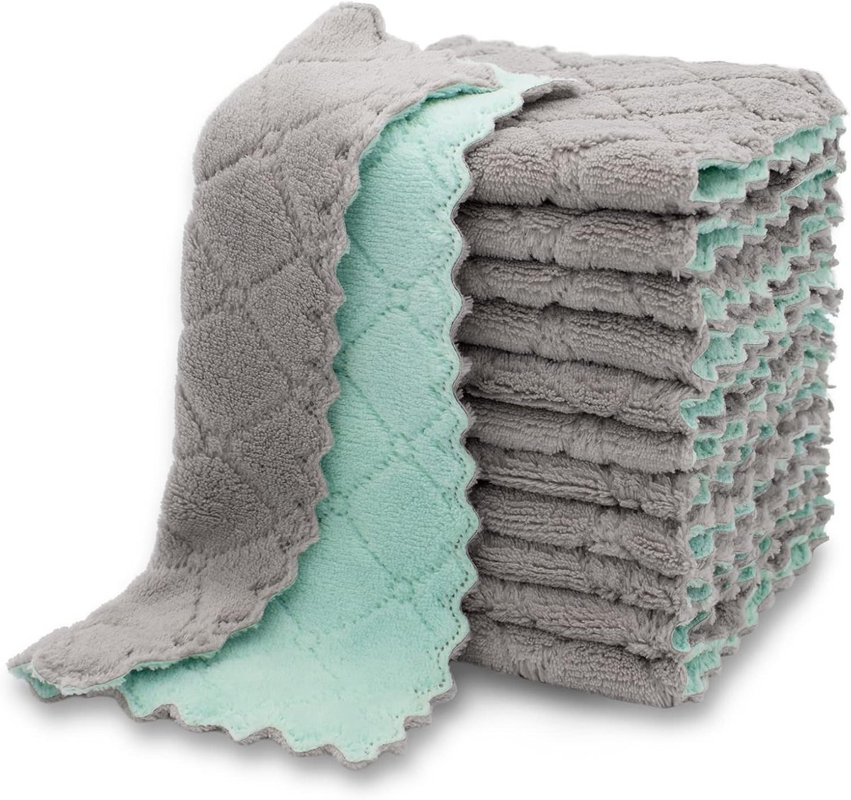 Keukenhanddoeken 28x16 cm - Premium Coral Velvet - Super absorberend - Ideaal voor afwas en aanrecht - ShopVlot