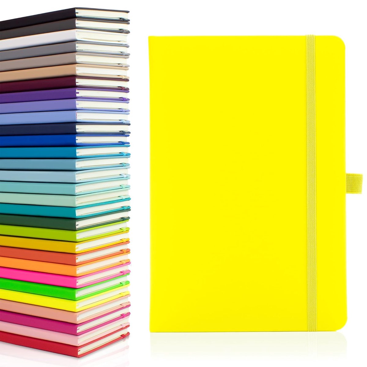 Notitieboek A5 - hardcover - neon geel - perfect voor notities - ShopVlot