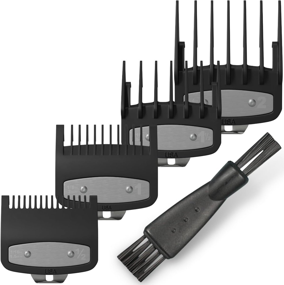 Haarknipkam set x4 1.5+3+4.5+6mm - Professionele tondeuse accessoires - Voor perfecte haarsnit - Gemakkelijk in gebruik - ShopVlot