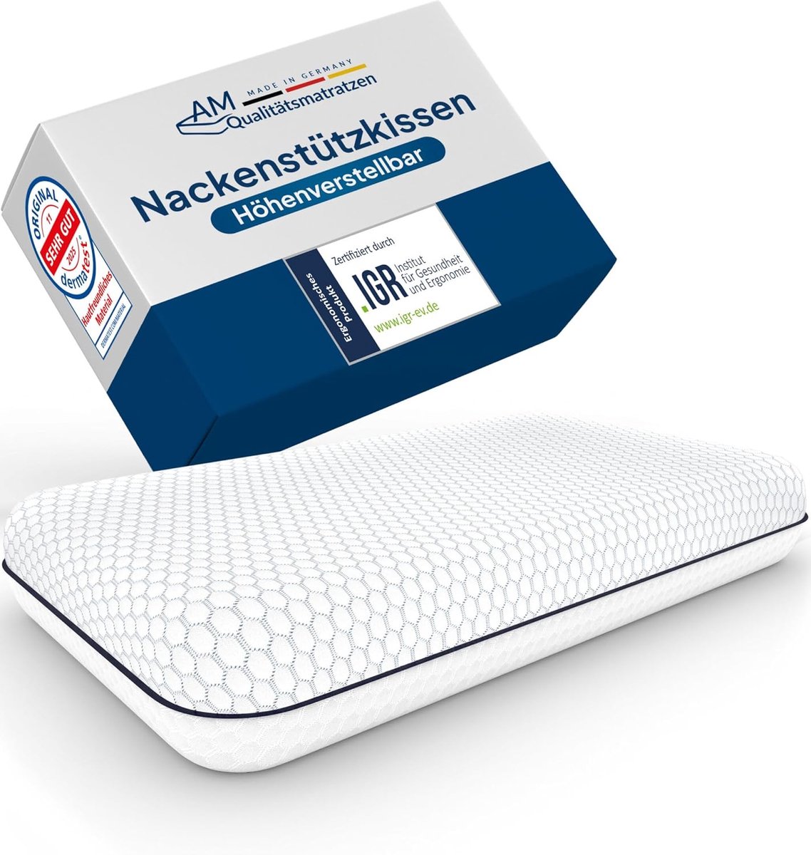 Neksteunkussen verstelbaar 6/8/10 cm - verkoelend effect Tencel-hoes - optimale ondersteuning - ShopVlot