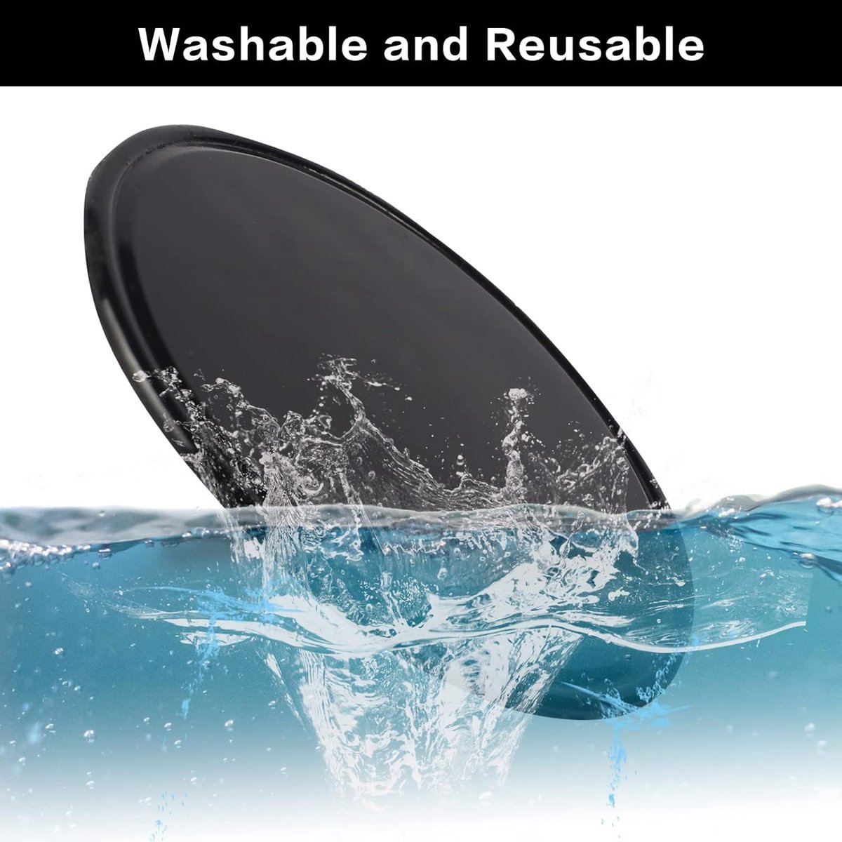 Thijox - Anti-slip mat voor mobiele telefoon, 8 stuks wasbaar, nano-gel-pads, aan beide zijden, 2 kleuren, antislipmat voor dashboard, 8 cm en 5 cm