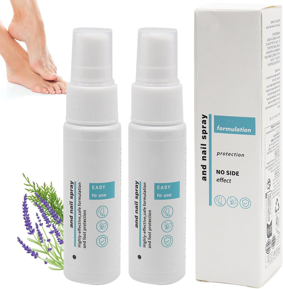 Voetspray 2 x 30 ml - Natuurlijke formule - Voorkomt schimmel en geur - Zorgt voor verfrissing - ShopVlot