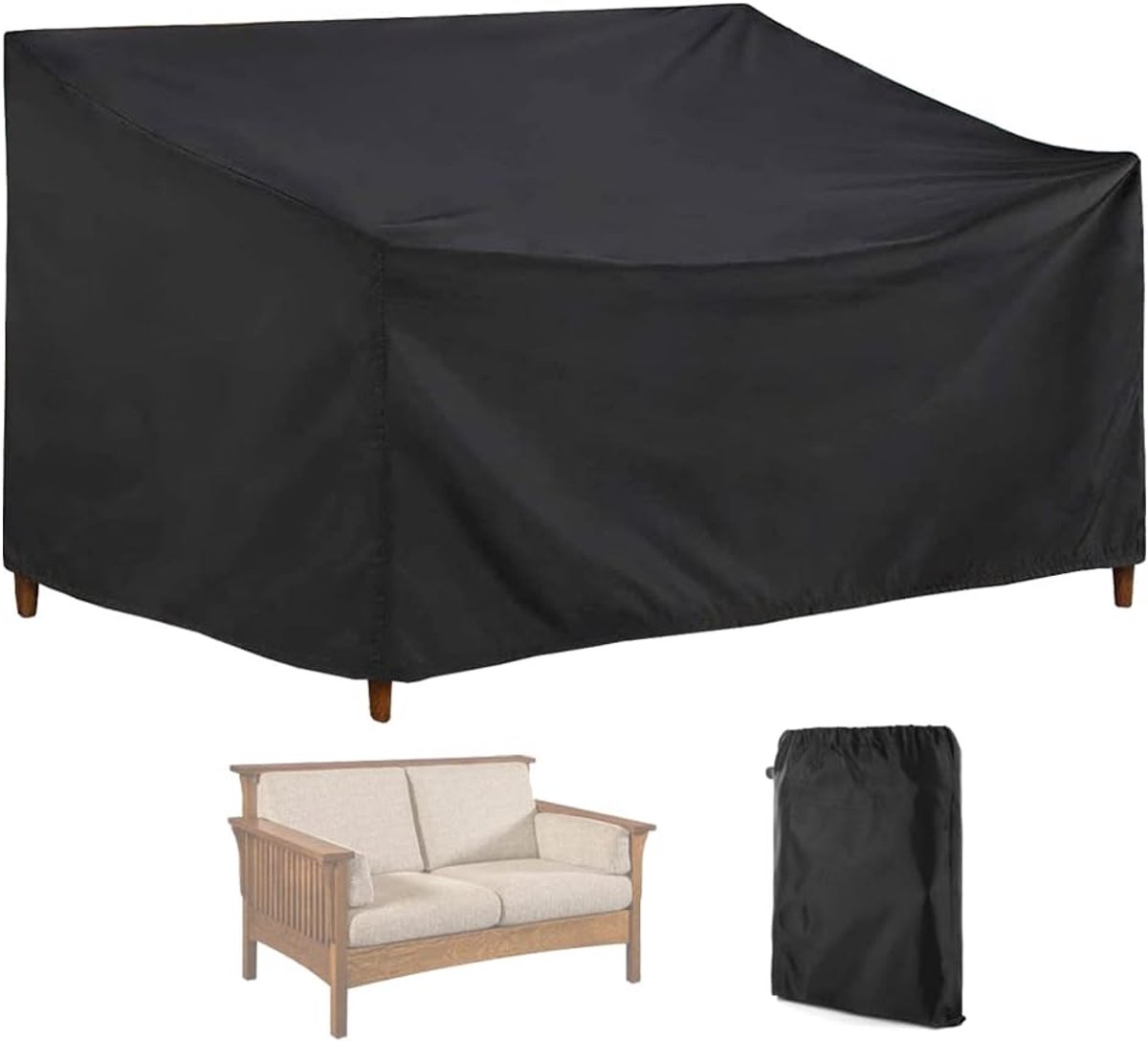 Sofa cover waterproof 3-zits - heavy duty Oxford stof - met trekkoord - voor buitengebruik - ShopVlot