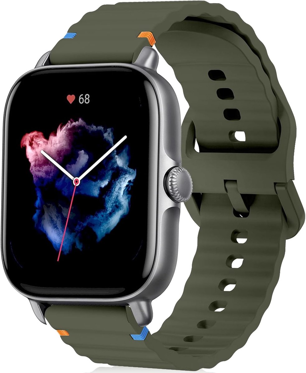 Siliconen Horlogeband 20mm - Vervangband voor Amazfit - Comfortabel en waterbestendig - Ideaal voor dagelijks gebruik - ShopVlot