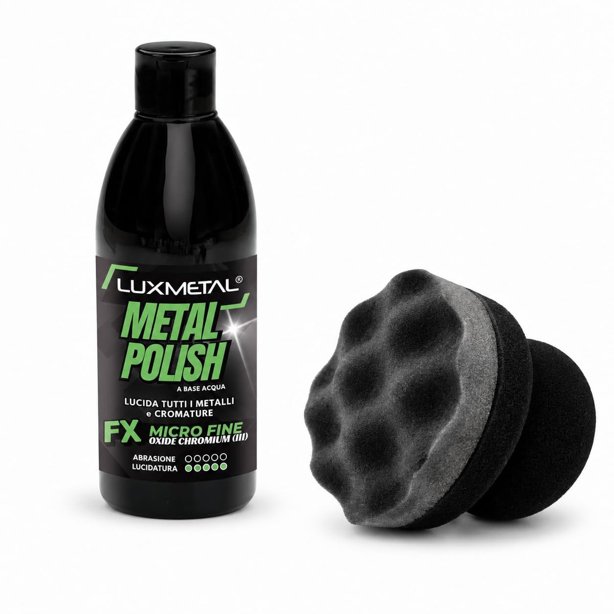 Polijstpasta 250 g - chroomoxide III - voor roestvrij staal, aluminium en koper - eenvoudig te gebruiken met polijstpad - ShopVlot