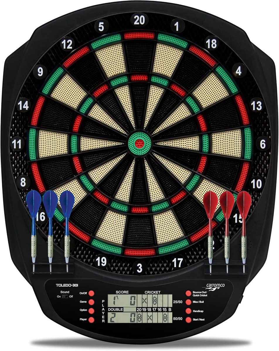 Elektronisch dartbord 43 spellen - LCD-display - Voor 8 spelers - Groot speelplezier - ShopVlot