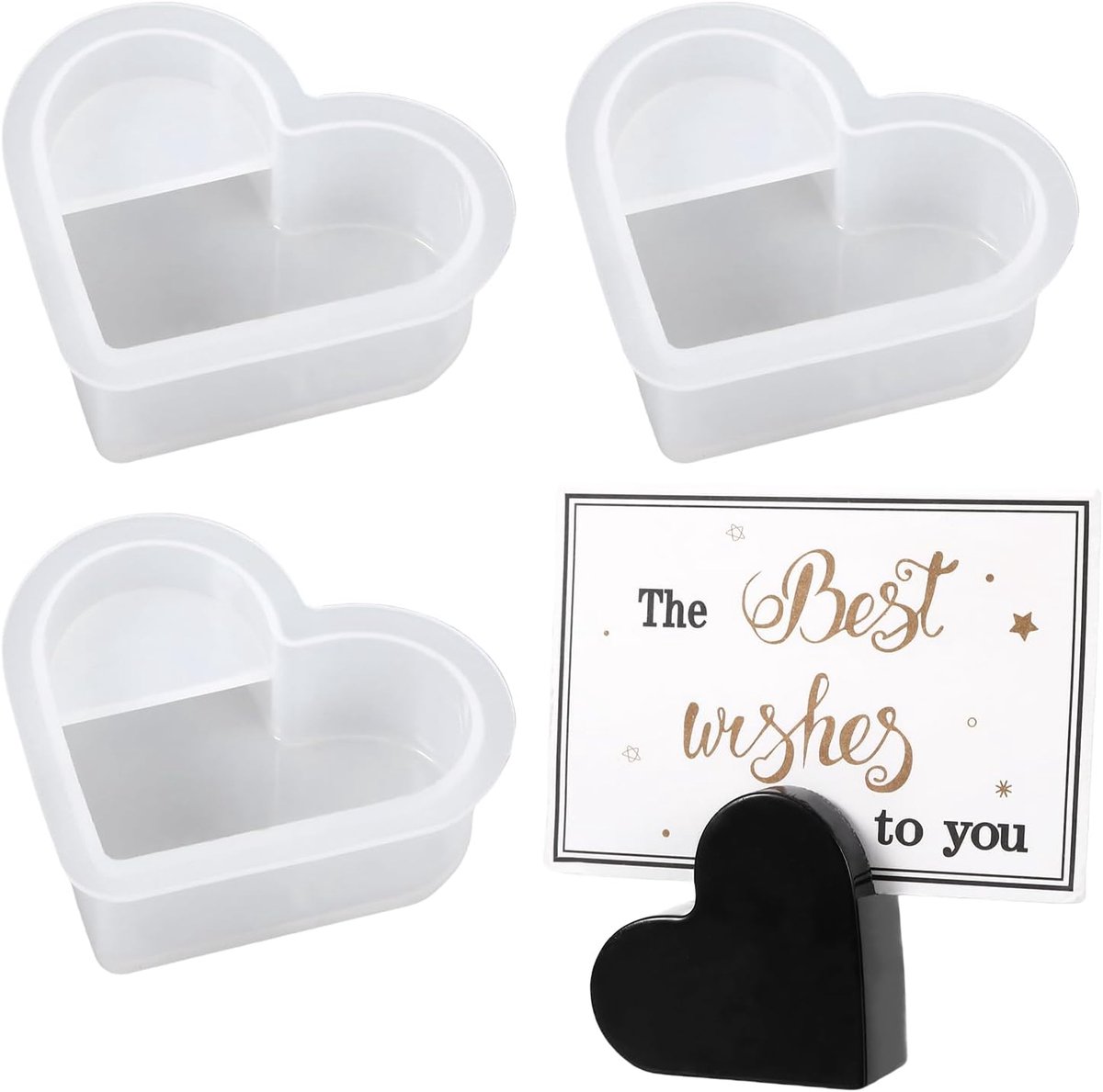 Silicone mould hartvorm 3 stuks - flexibele silicone gieten - ideaal voor decoratie - perfect voor Valentijnsdag - ShopVlot