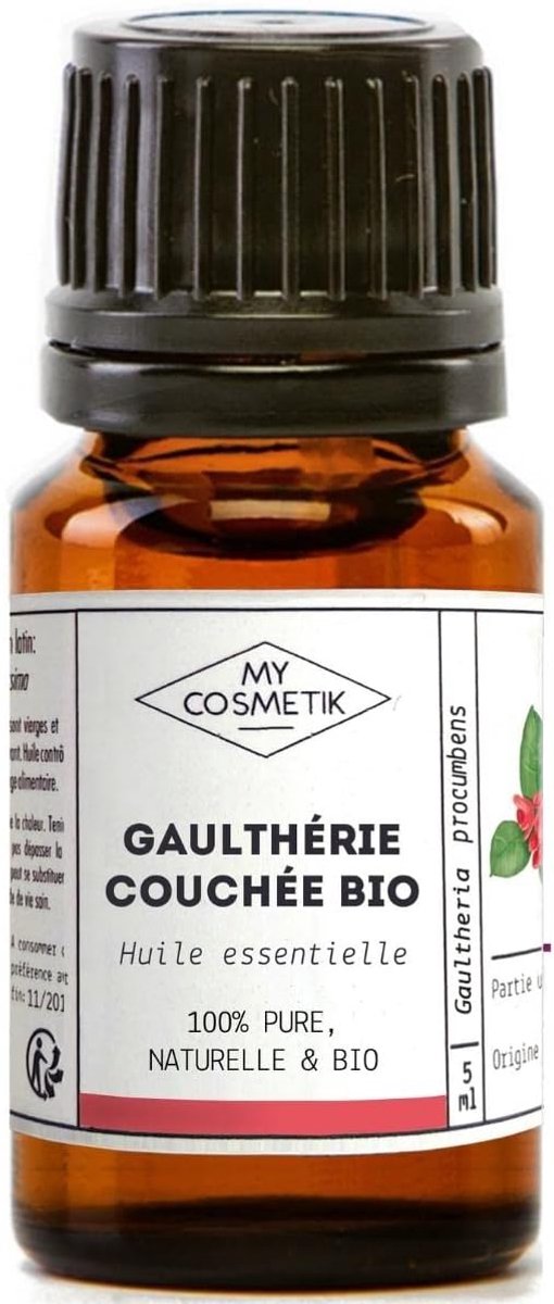 Essentiële olie 5ml - Organische wintergroen - 100% puur en natuurlijk - Ondersteunt ontspanning - ShopVlot