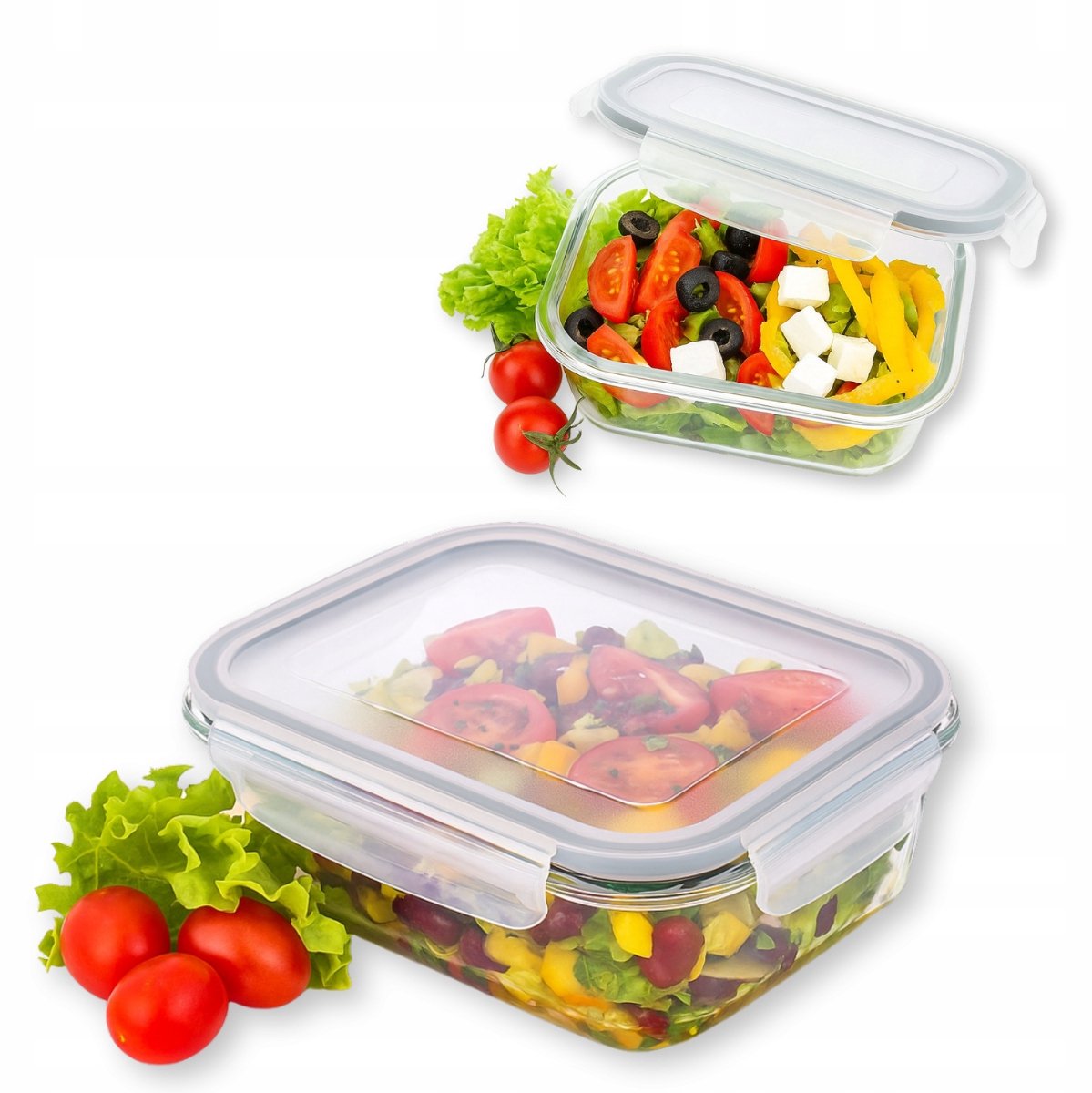 Altom Fresh Glazen Voedselcontainer 1L - Vaatwasser & Magnetronbestendig