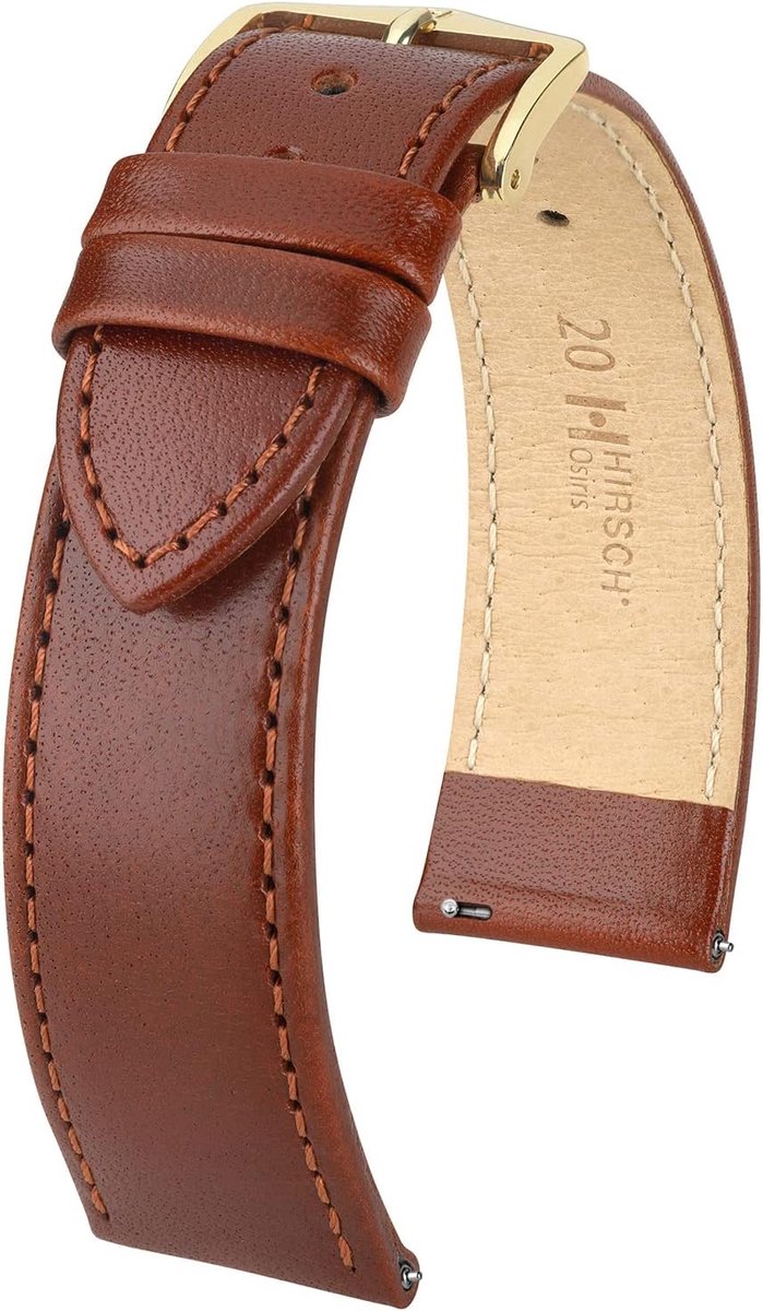 Horlogeband HIRSCH Osiris L - echt kalfsleer - klassiek/elegant - perfect voor stijlvolle horloges - ShopVlot