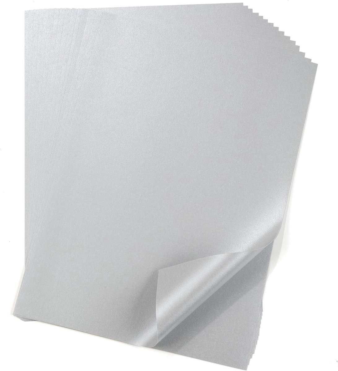 Pergloss papier A4 - zilver metallic - parelmoer glans - perfect voor knutselen - ShopVlot