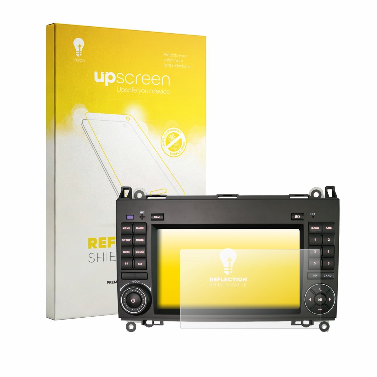 upscreen - Screenprotector voor Erisin ES5572B 7" - Folie Beschermfolie anti glare matte