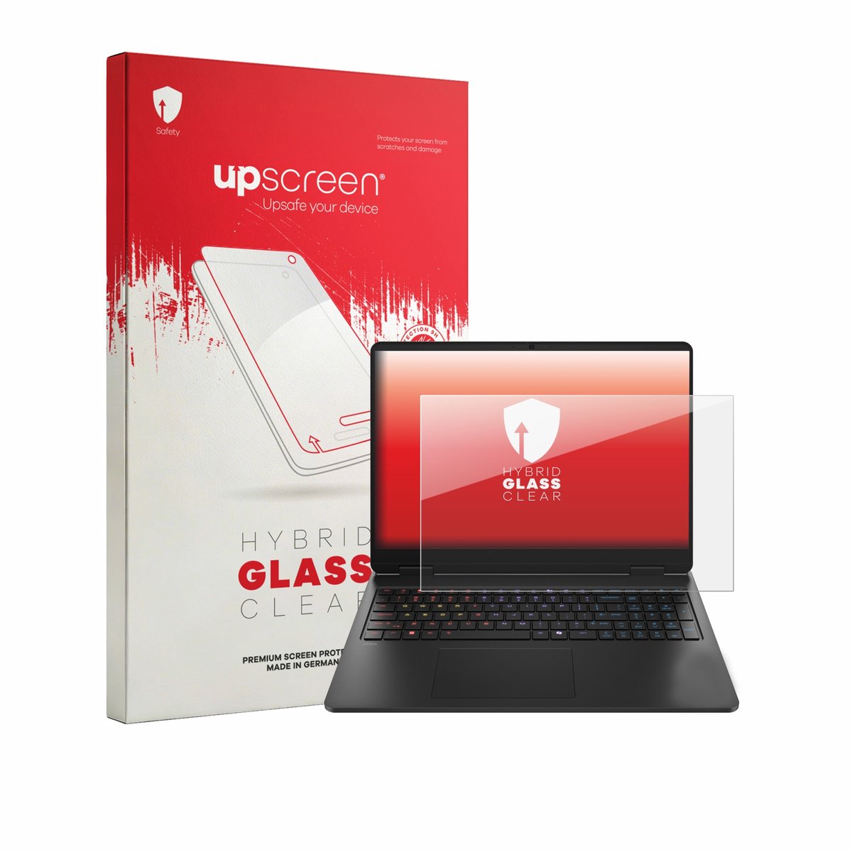 upscreen - Screenprotector voor HP HyperX Omen 16 - Folie Beschermfolie Beschermglas transparant