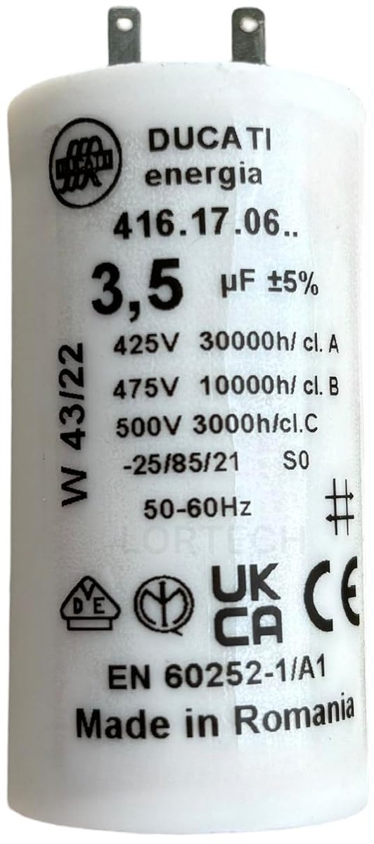 Capacitor 3.5μF - 10Nm - Faston kabels - Eenvoudige installatie voor rolluiken - ShopVlot