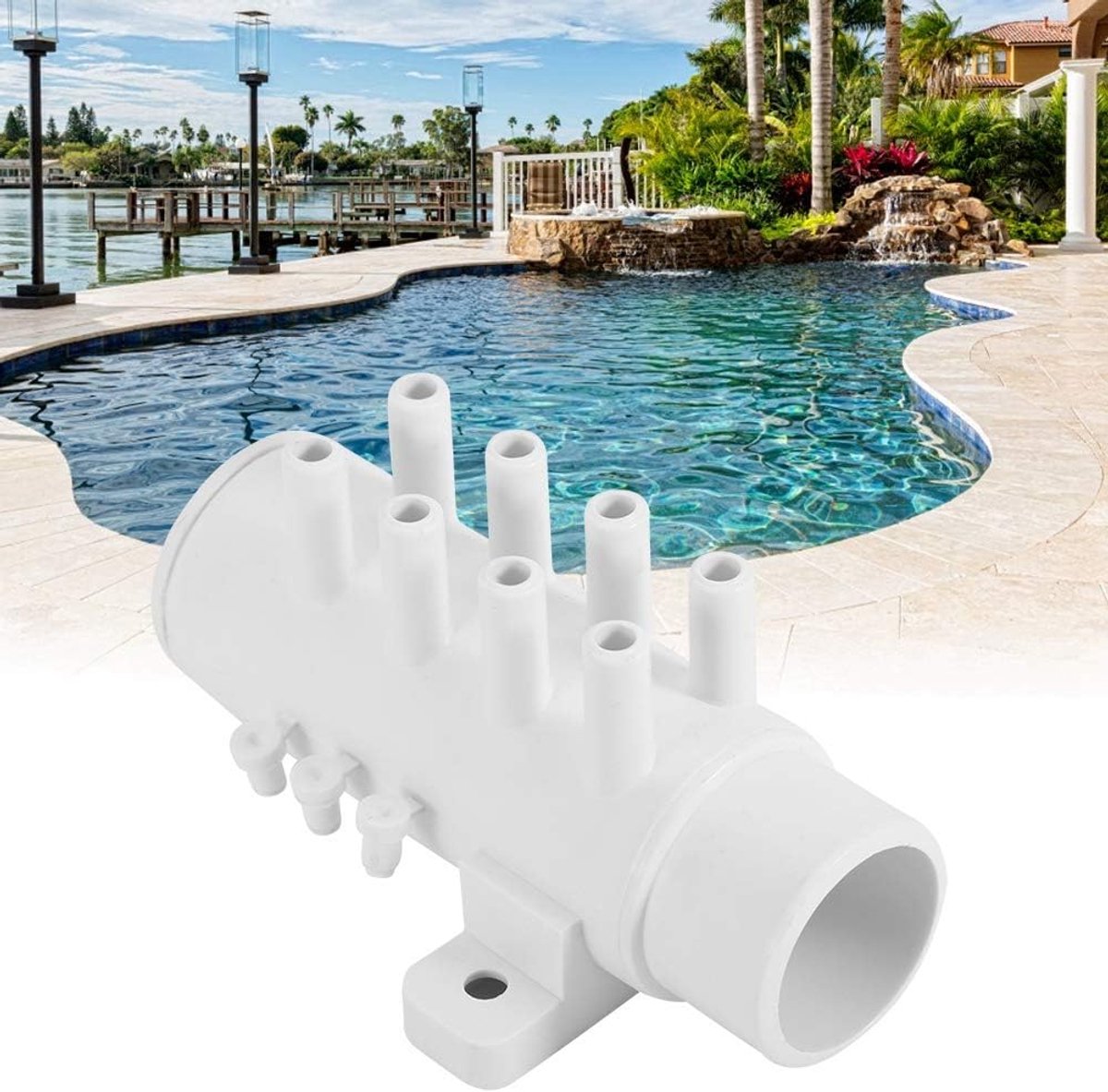 Hot tub manifold 8 poorts - water afscheider - eenvoudig te installeren - ideaal voor spa en zwembad - ShopVlot