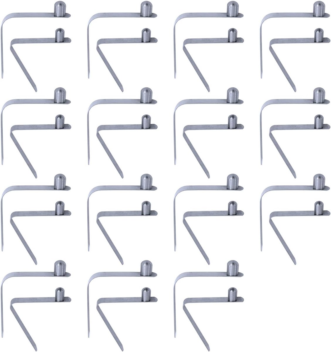 SnelShoppen - V-Clips 30X 304 RVS Enkel Pin 6mm 8mm voor Zwembad Spa Borstel Blad Skimmer/Net, Vacuümkop, Mini Jet Vacuüm, Telescoopsteel