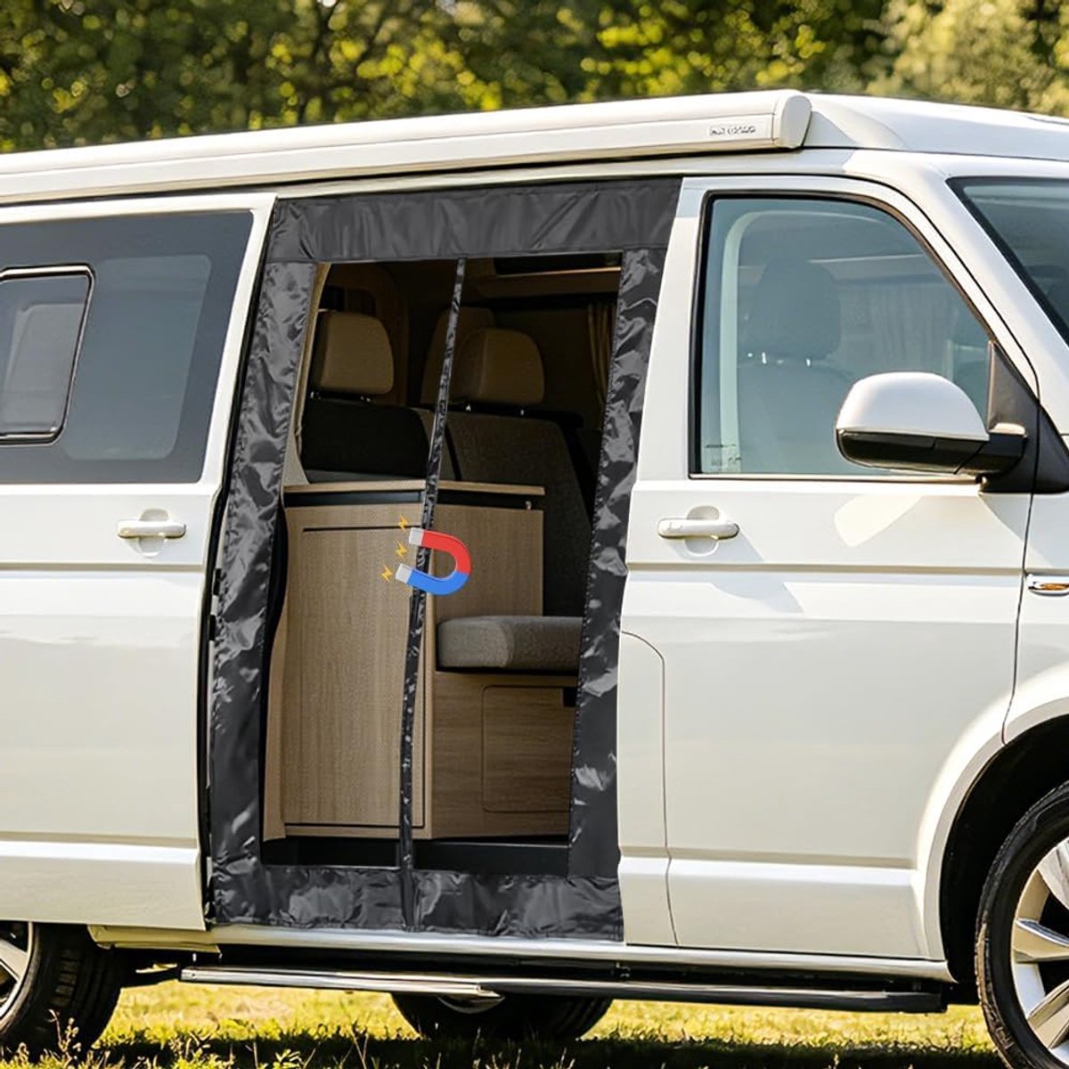 Muggennet Magnetisch voor VW T5 T6 - Insectennet voor Zijdeur - Zonbescherming - Ideaal voor Kamperen - ShopVlot