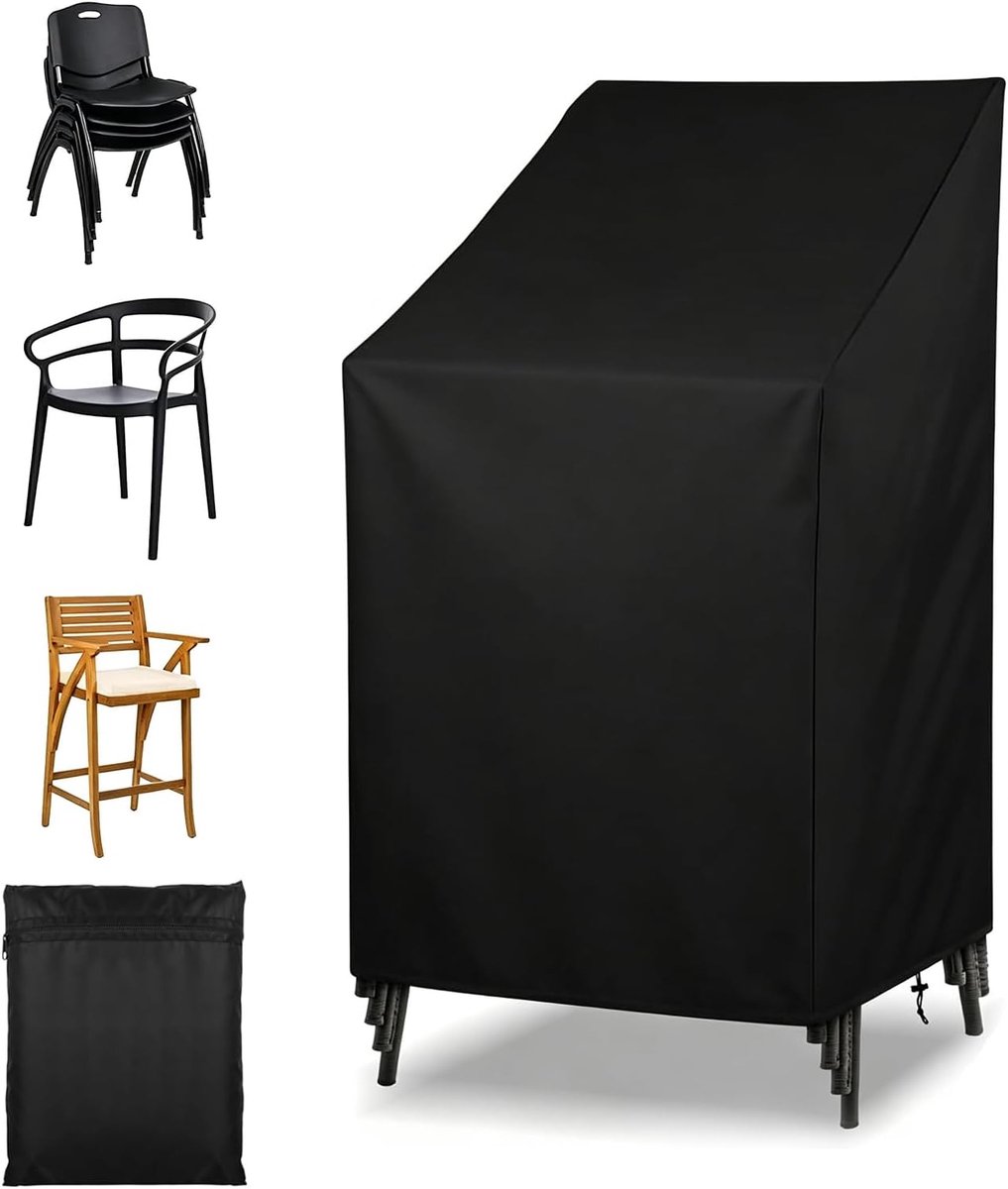 Tuinstoelhoes 64 x 64 x 70/120 cm - Oxford - Waterdicht - Bescherming tegen weersinvloeden - ShopVlot