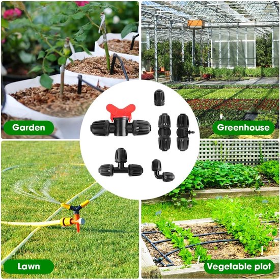 Watergeefset 22-delig - 1/2 inch druppelslangen - Barbed connectoren - Ideaal voor tuinbewatering - ShopVlot — afbeelding 4