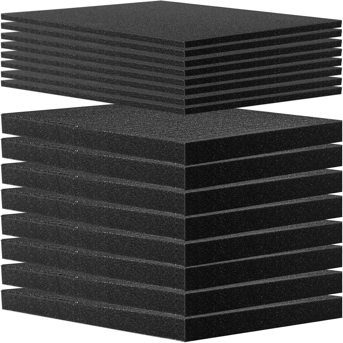 Schuimset 16 Stuks 300 x 300 mm - 8 Stuks 25 mm en 8 Stuks 10 mm - Op maat gesneden schuim - ShopVlot