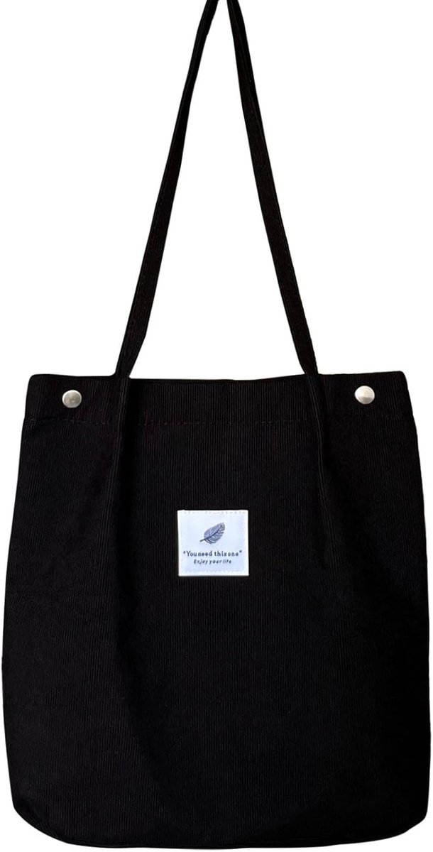Tote schoudertas voor dames - corduroy - grote capaciteit - ideaal voor winkelen - ShopVlot