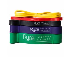 Ryce® Sports Weerstandsbanden - Pull up - Resistance Bands - Fitness Elastiek - Set van 5 - Theraband - Crossfit