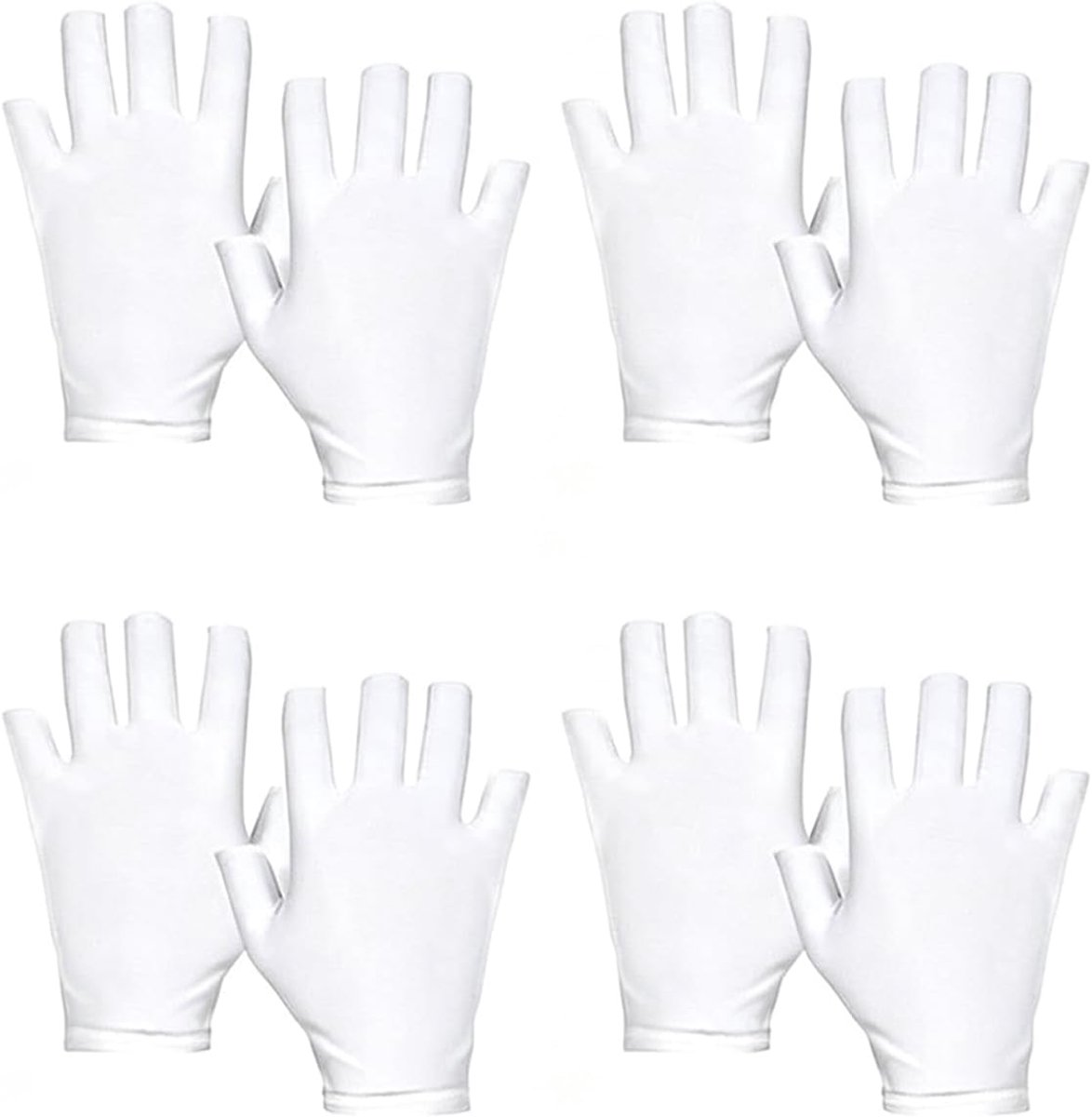 Vingerloze handschoenen katoen - UV-bescherming - Dunne en ademende stof - Ideaal voor gelnagels - ShopVlot