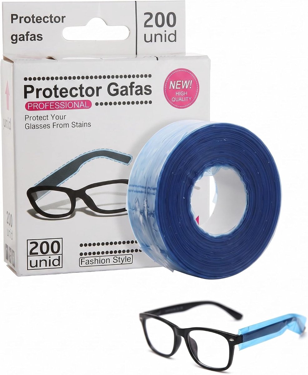 Chemicaliënbestendige brilbeugelbescherming 200 stuks - Universeel passend - Blauw - Bescherming tijdens haarkleuring - ShopVlot