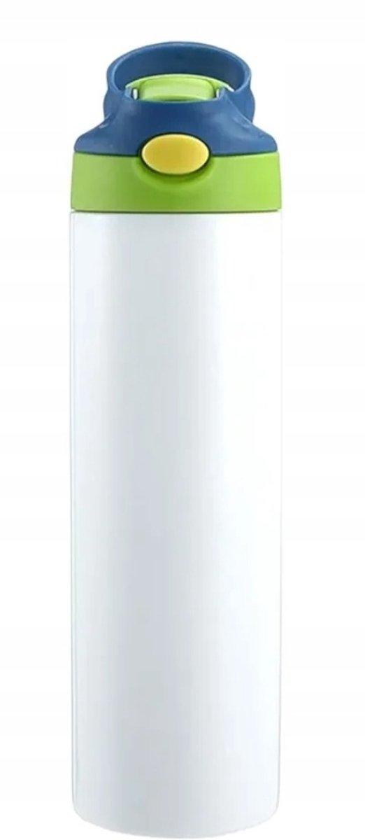 Bidon Fles 600ml met Rietje - Sport & School - BPA-Vrij