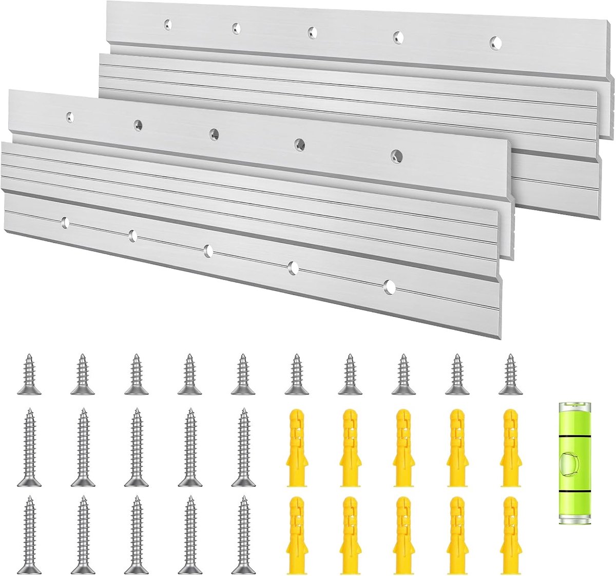 Wandbeugels 2 Pairs - Z-vorm Aluminium - Voor zware belasting tot 36 kg - Ideaal voor spiegels en planken - ShopVlot