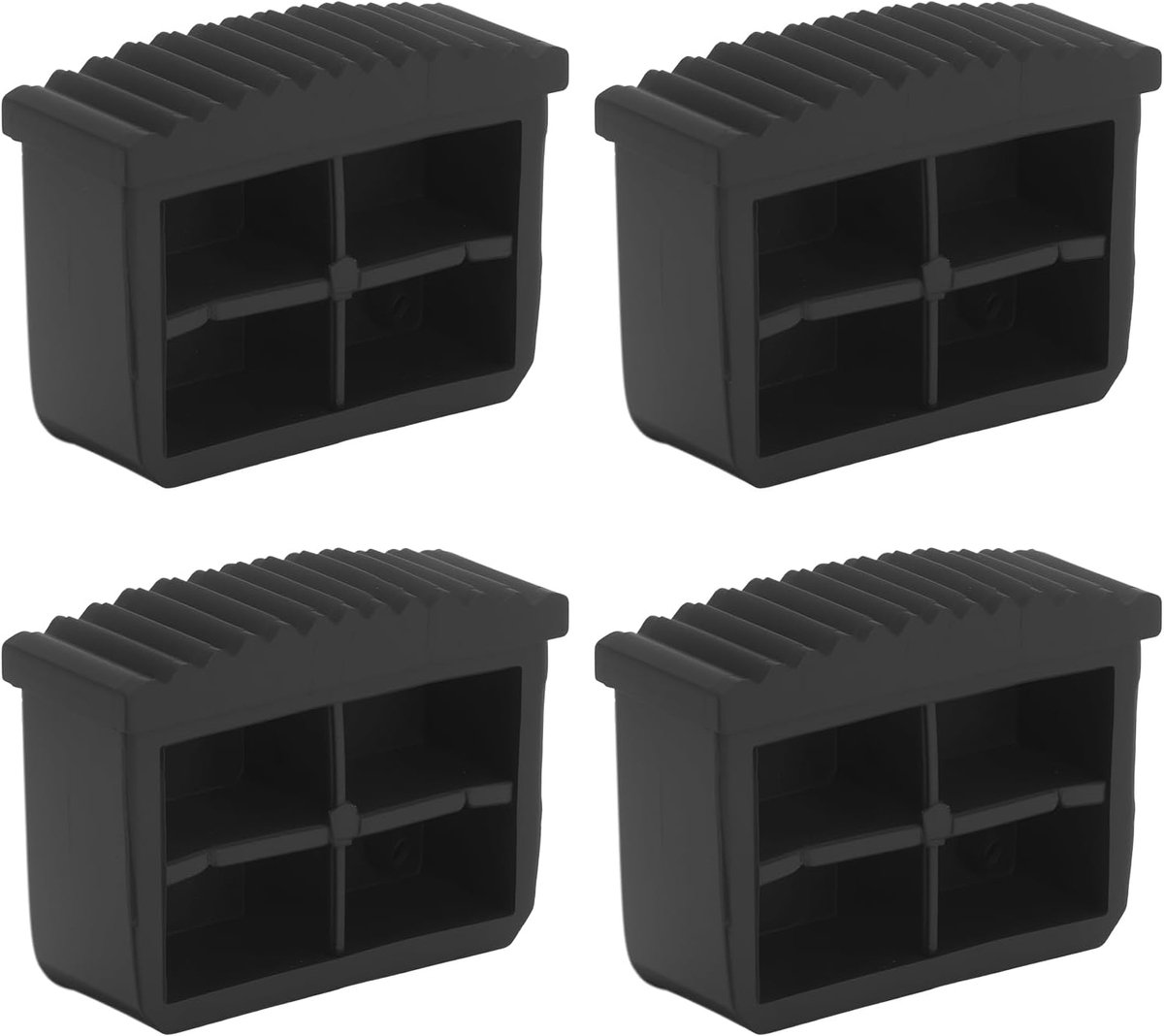 Laddervoeten set van 4 - 6×2,2 cm PVC - Antislip design - Verhoogt stabiliteit - ShopVlot