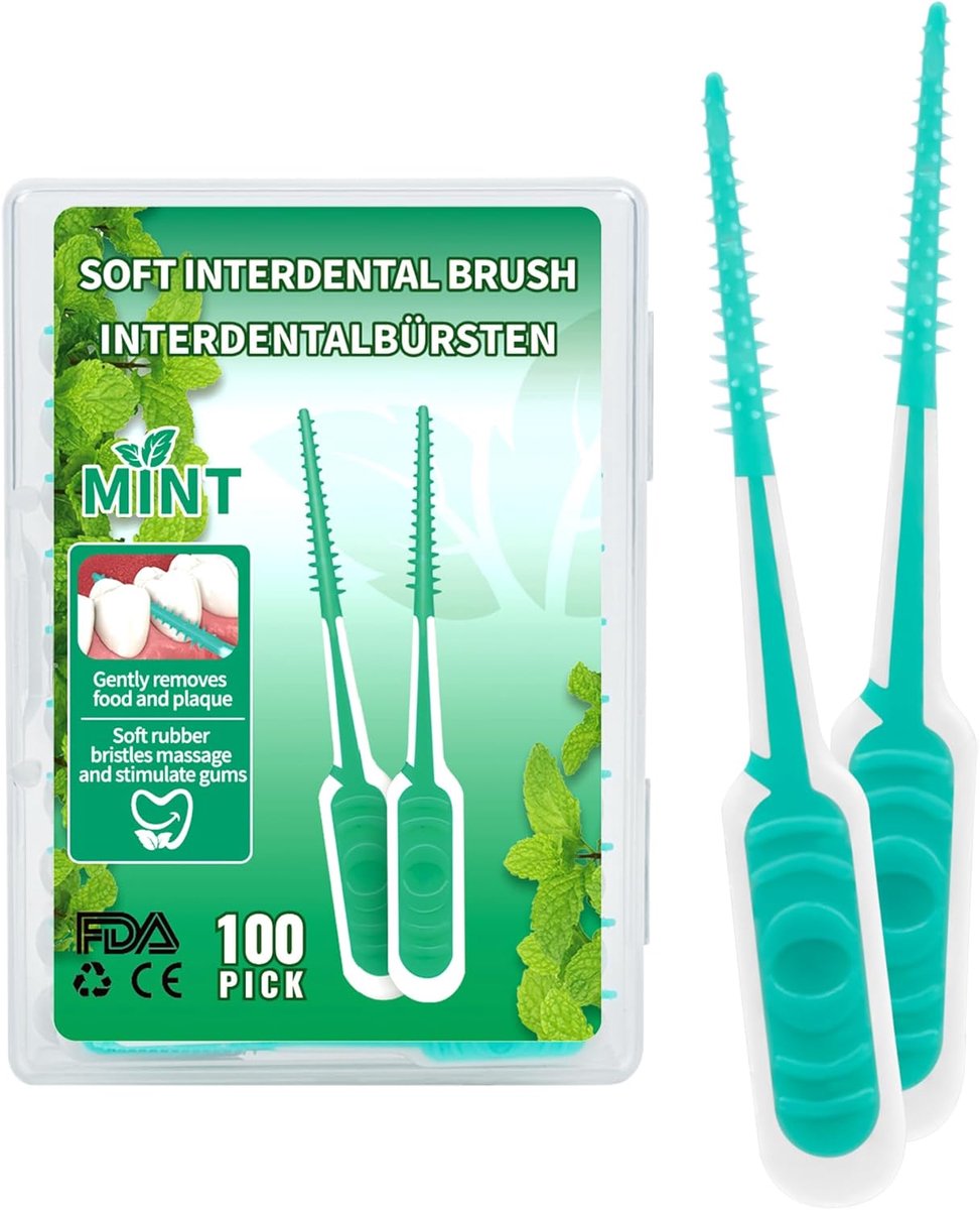 Tandenstokers 100pcs - Zacht siliconen - Interdentale reiniger - Voor een betere mondhygiëne - ShopVlot
