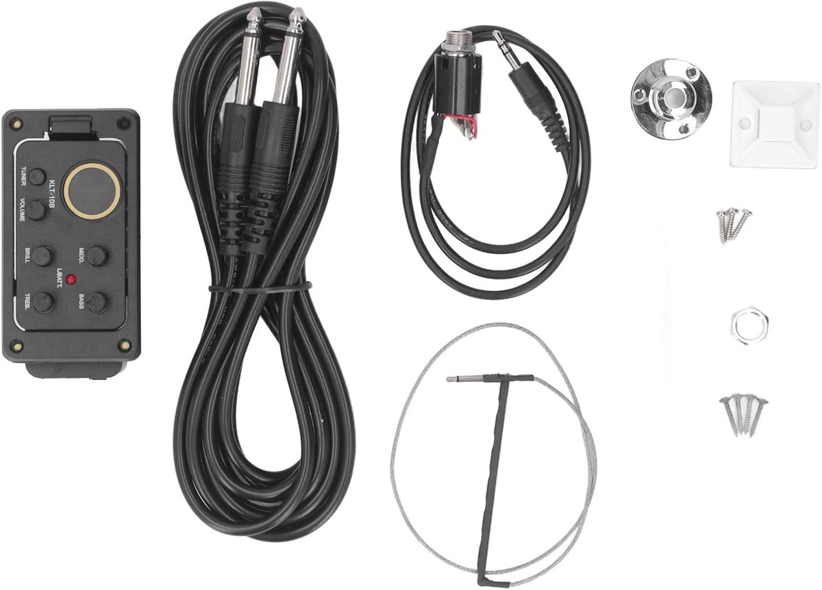 Guitar Equalizer 4-Band EQ - Voorversterker met LCD Tuner - Versterk je akoestische gitaar geluid - ShopVlot