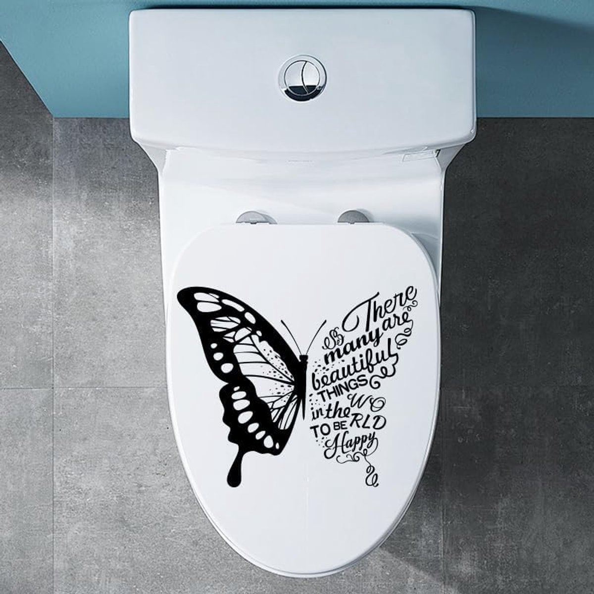 vlinderstickers toiletzittingen - waterdichte pvc - zelfklevend - stijlvolle badkamerdecoratie - ShopVlot
