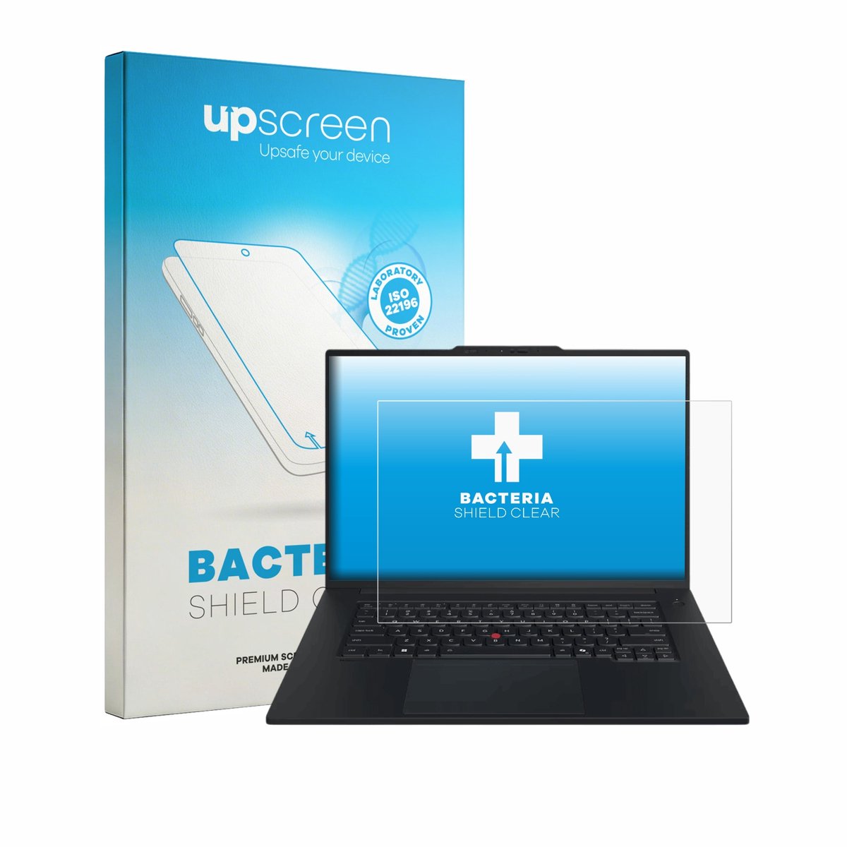 upscreen - Screenprotector voor Lenovo ThinkPad T1g Gen 9 - Folie Beschermfolie transparant antibacterieel