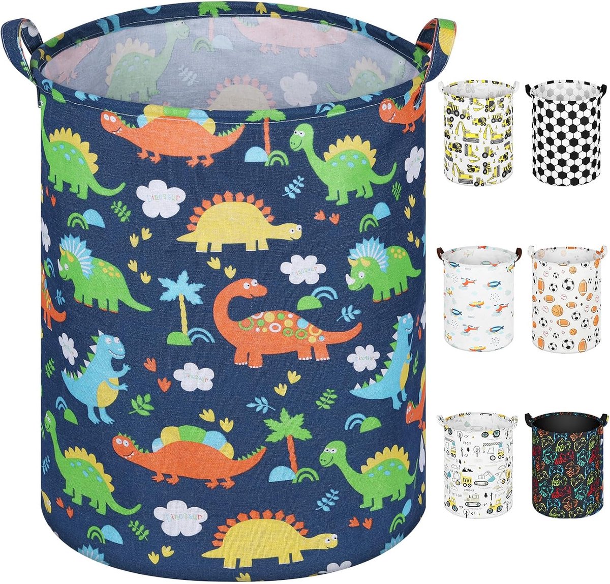 Wasmand kinderkamer 40 x 50 cm - dinosaurus - vrolijk ontwerp - helpt bij opruimen - ShopVlot