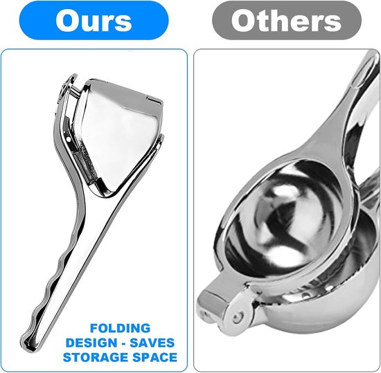 Citruspers handmatig - Premium lemon squeezer - RVS - Eenvoudig sap persen - m-winkel — afbeelding 2