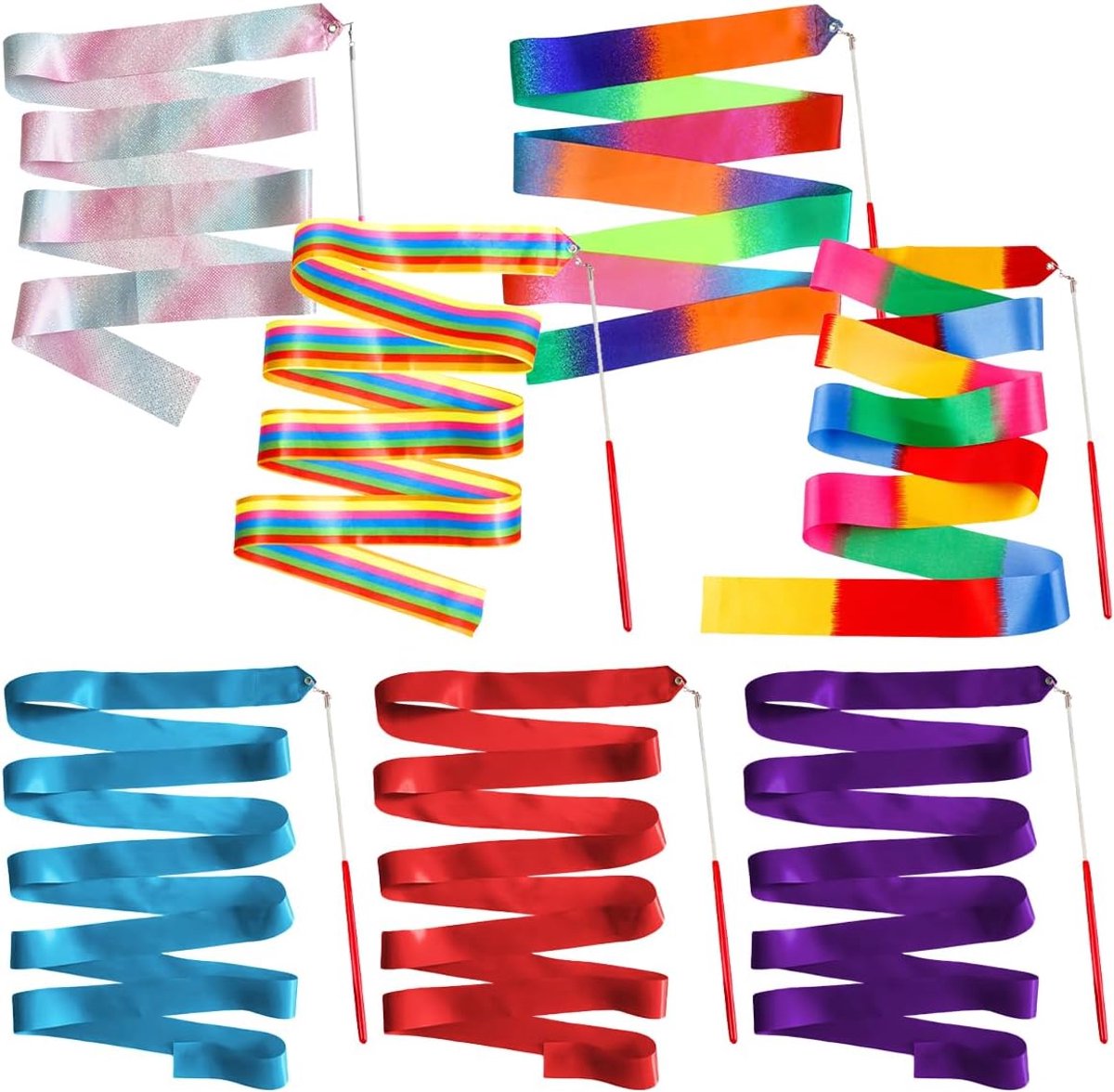 Gymnastieklinten voor Ritmische Dans - Kleurige Ribbons - Geschikt voor Kinderen en Volwassenen - Perfect voor Shows - ShopVlot