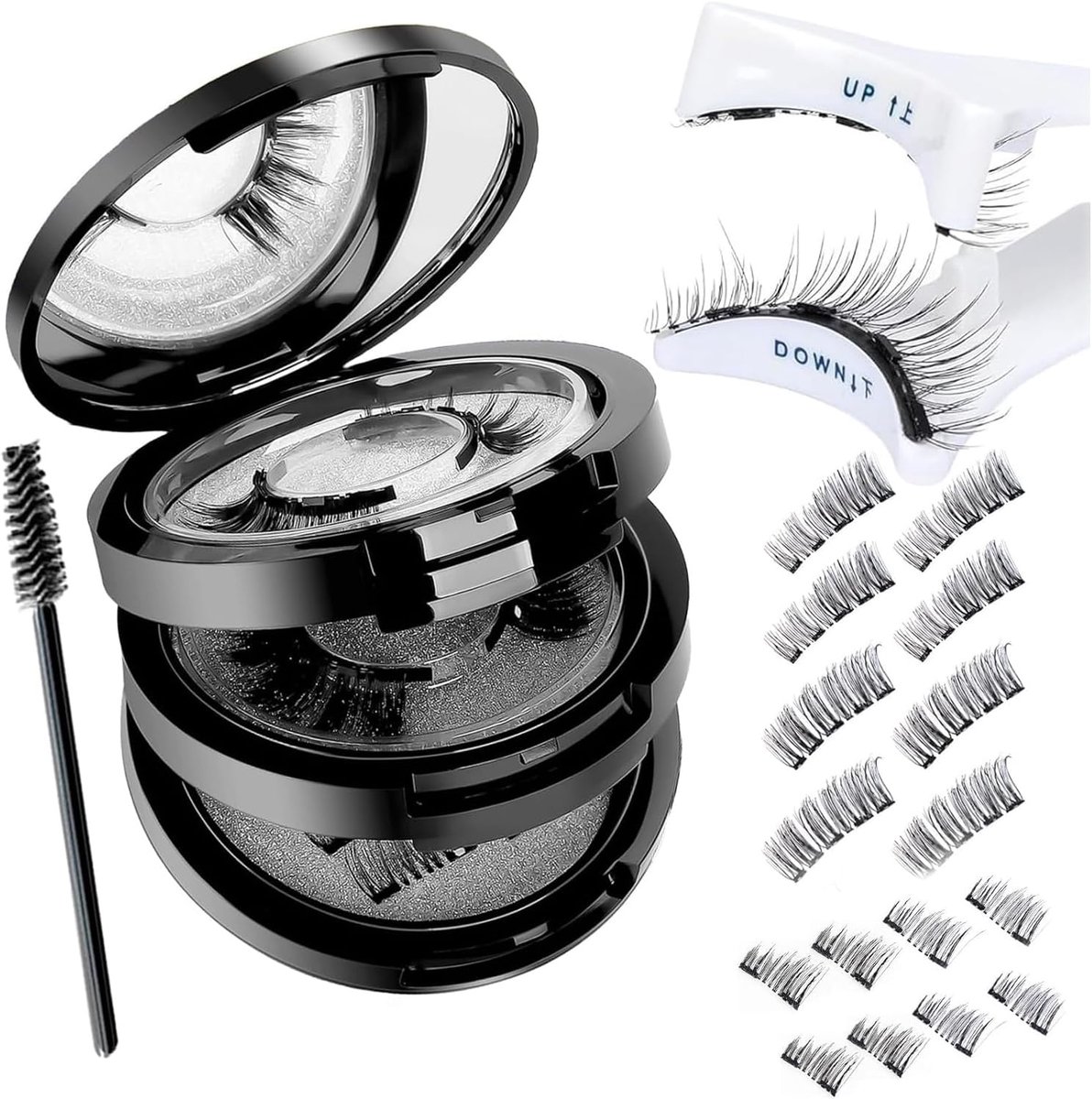 Magnetische Wimpers Set - 4 Pairs Natuurlijke Wimpers - Herbruikbaar en Waterproof - Inclusief Applicator - ShopVlot