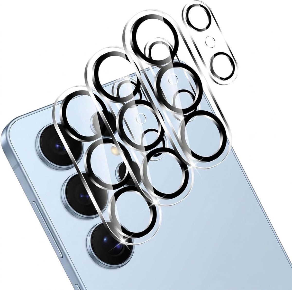 Camera lens protector 3-pack - zwart ring - krasbestendig - optimale bescherming voor Samsung Galaxy S26 Ultra - ShopVlot