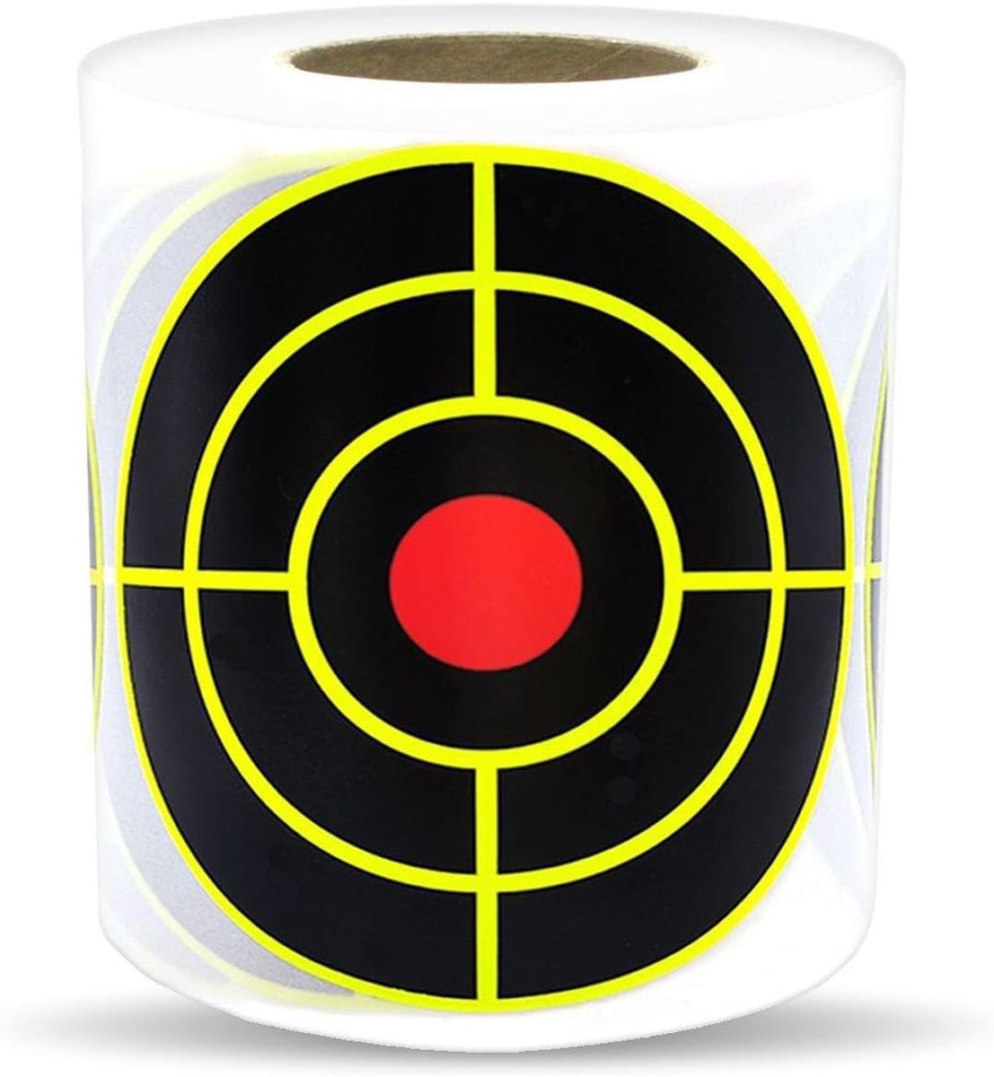 Stickers voor schietdoelen 250 stuks - fluorescerend geel - zelfklevend - ideaal voor schiettraining - ShopVlot